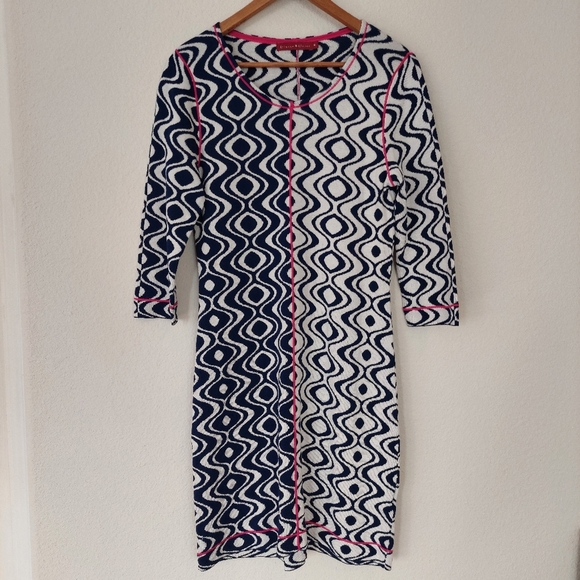 KRIMSON KLOVER Blue abd White Dress Size Meduim - Picture 1 of 7